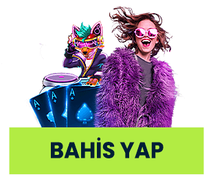 Casino temalı karakterlerle bahis yap çağrısı içeren görsel
